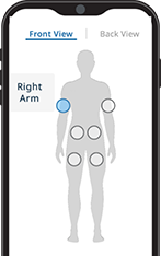 AcroTracker display on mobile phone